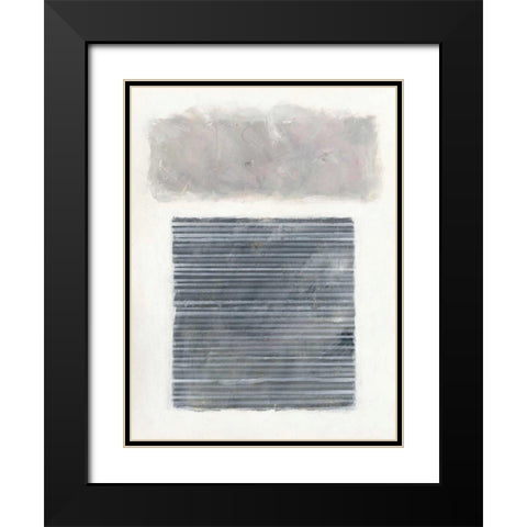 Venetian Gray Black Modern Wood Framed Art Print with Double Matting by Schick, Mike