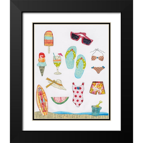 At the Beach II Black Modern Wood Framed Art Print with Double Matting by Prahl, Courtney