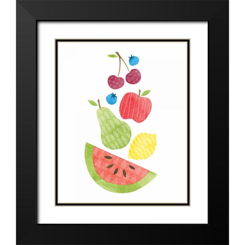 Funky Fruit II Black Modern Wood Framed Art Print with Double Matting by Hershey, Moira