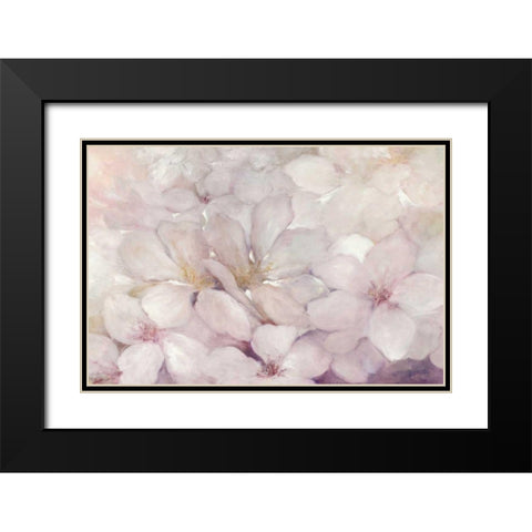 Apple Blossoms Black Modern Wood Framed Art Print with Double Matting by Purinton, Julia