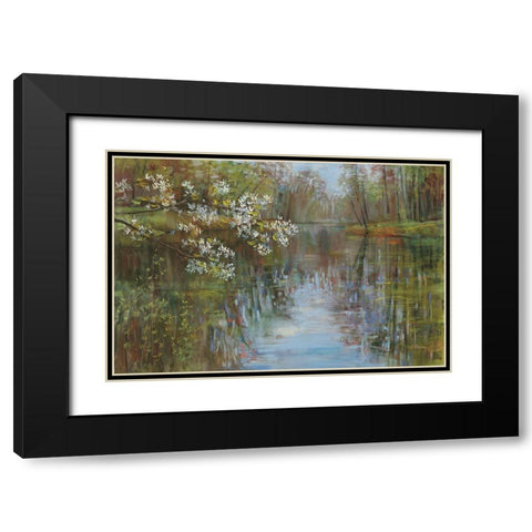 Spring Reflection Black Modern Wood Framed Art Print with Double Matting by Rowan, Carol
