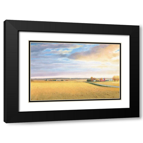 Heartland Landscape Black Modern Wood Framed Art Print with Double Matting by Wiens, James