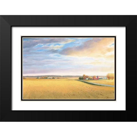 Heartland Landscape Black Modern Wood Framed Art Print with Double Matting by Wiens, James