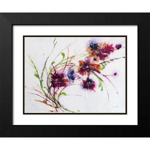 Fluff Black Modern Wood Framed Art Print with Double Matting by Griggs, Jan