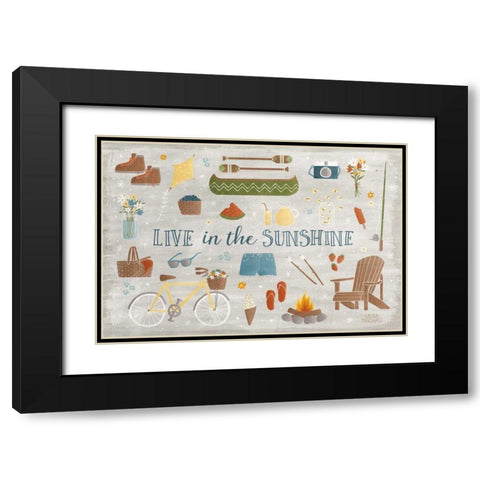 Summer Sunshine III Black Modern Wood Framed Art Print with Double Matting by Marshall, Laura