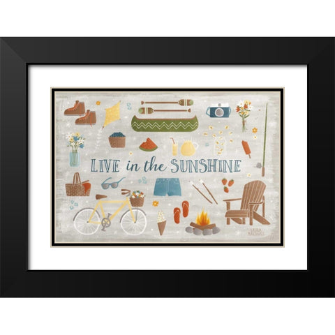 Summer Sunshine III Black Modern Wood Framed Art Print with Double Matting by Marshall, Laura