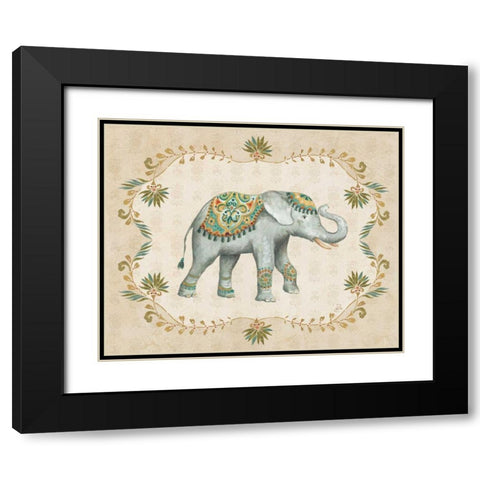 Elephant Walk IV Black Modern Wood Framed Art Print with Double Matting by Brissonnet, Daphne