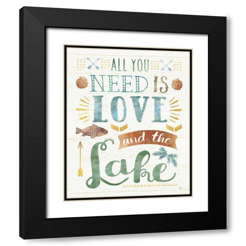 Lake Love I Black Modern Wood Framed Art Print with Double Matting by Aiken, Jess
