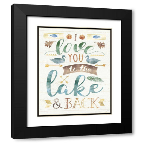 Lake Love II Black Modern Wood Framed Art Print with Double Matting by Aiken, Jess