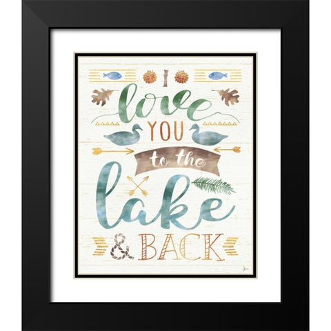 Lake Love II Black Modern Wood Framed Art Print with Double Matting by Aiken, Jess