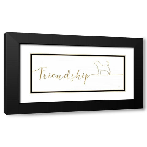 Underlined Dogs II Black Modern Wood Framed Art Print with Double Matting by Charron, Veronique