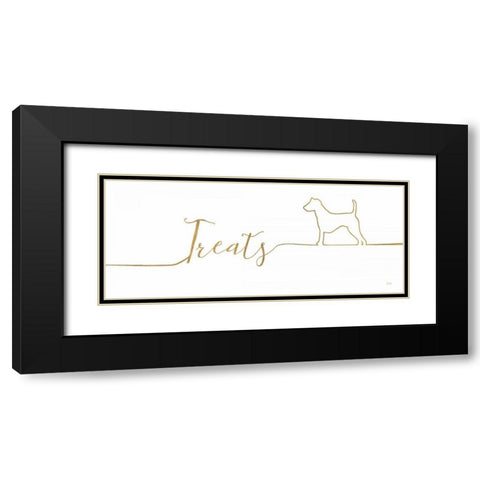 Underlined Dogs III Black Modern Wood Framed Art Print with Double Matting by Charron, Veronique