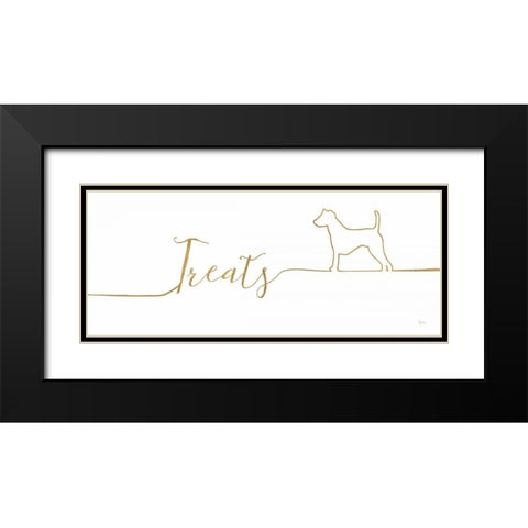 Underlined Dogs III Black Modern Wood Framed Art Print with Double Matting by Charron, Veronique