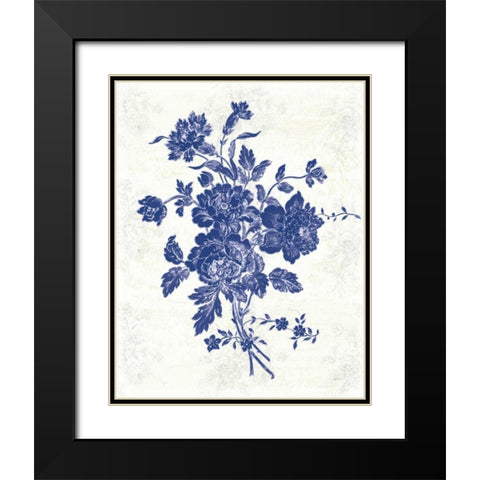 Toile Roses VIII Black Modern Wood Framed Art Print with Double Matting by Schlabach, Sue