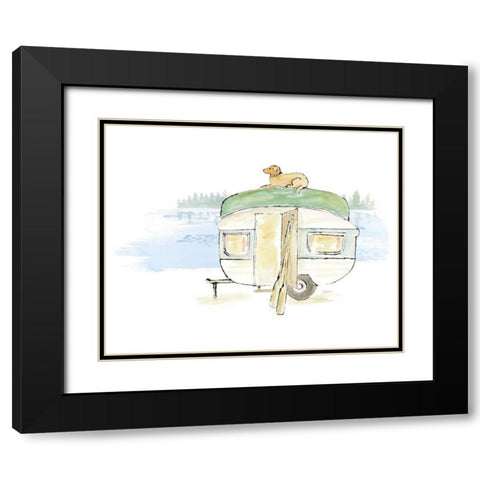 Lakeside Days II Black Modern Wood Framed Art Print with Double Matting by Schlabach, Sue