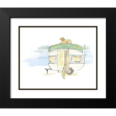 Lakeside Days II Black Modern Wood Framed Art Print with Double Matting by Schlabach, Sue