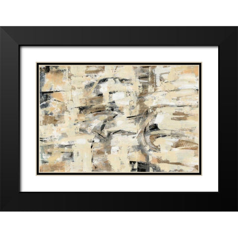Tone on Tone Black Modern Wood Framed Art Print with Double Matting by Vassileva, Silvia