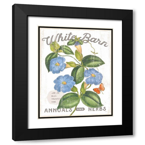 White Barn Flowers II Black Modern Wood Framed Art Print with Double Matting by Schlabach, Sue