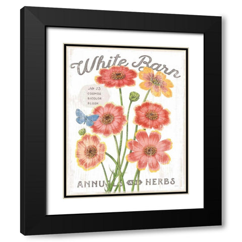 White Barn Flowers III Black Modern Wood Framed Art Print with Double Matting by Schlabach, Sue