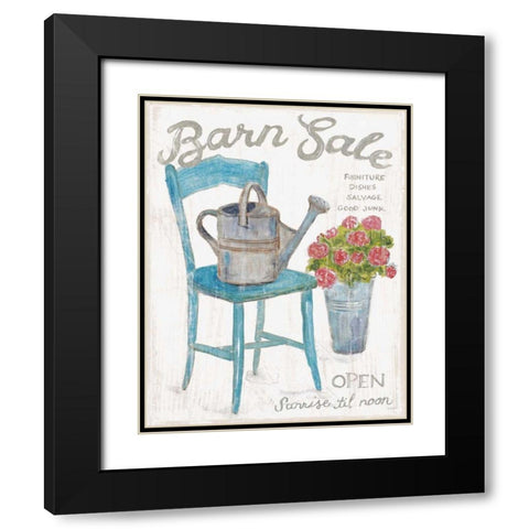 White Barn Flea Market II Black Modern Wood Framed Art Print with Double Matting by Schlabach, Sue