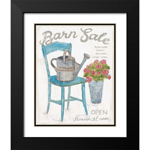 White Barn Flea Market II Black Modern Wood Framed Art Print with Double Matting by Schlabach, Sue