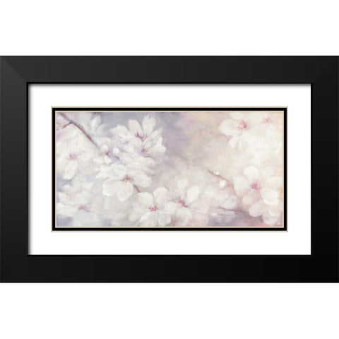 Cherry Blossoms Black Modern Wood Framed Art Print with Double Matting by Purinton, Julia