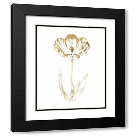 Gilded Botanical VI Black Modern Wood Framed Art Print with Double Matting by Wild Apple Portfolio
