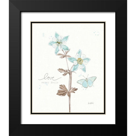 Bits of Blue IV Black Modern Wood Framed Art Print with Double Matting by Pertiet, Katie