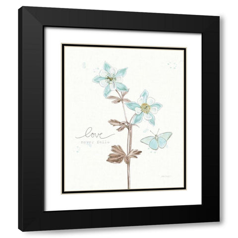 Bits of Blue IV Black Modern Wood Framed Art Print with Double Matting by Pertiet, Katie