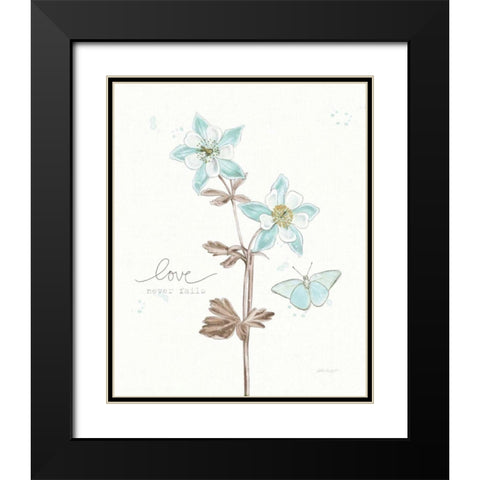 Bits of Blue IV Black Modern Wood Framed Art Print with Double Matting by Pertiet, Katie