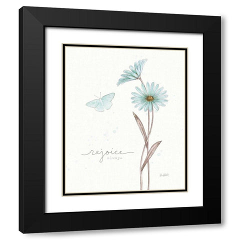 Bits of Blue V Black Modern Wood Framed Art Print with Double Matting by Pertiet, Katie