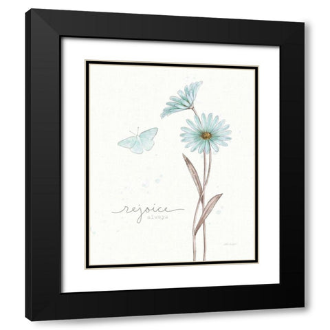 Bits of Blue V Black Modern Wood Framed Art Print with Double Matting by Pertiet, Katie