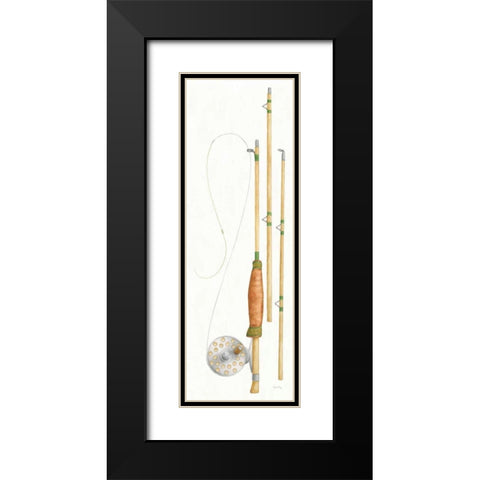 Gone Fishin XI Black Modern Wood Framed Art Print with Double Matting by DeNeige, Elyse