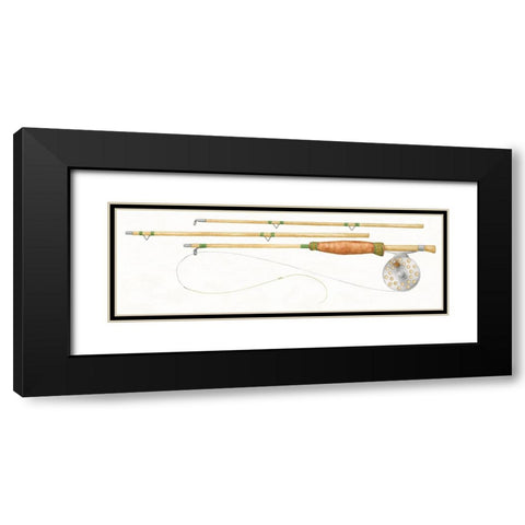 Gone Fishin XIII Black Modern Wood Framed Art Print with Double Matting by Wild Apple Portfolio