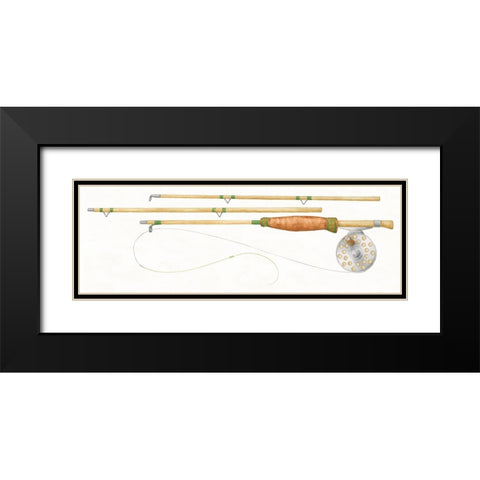 Gone Fishin XIII Black Modern Wood Framed Art Print with Double Matting by Wild Apple Portfolio