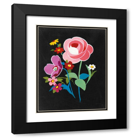 Alpine Bouquet I Black Modern Wood Framed Art Print with Double Matting by Nai, Danhui