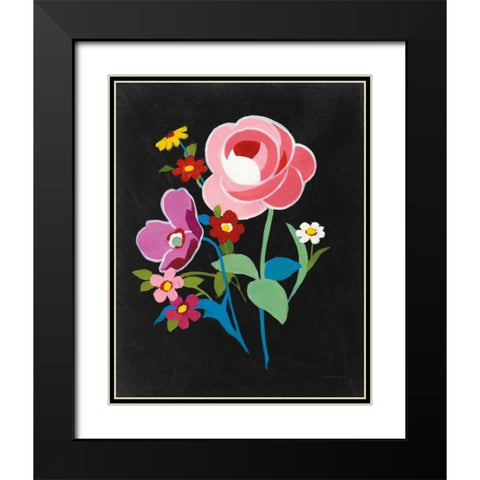 Alpine Bouquet I Black Modern Wood Framed Art Print with Double Matting by Nai, Danhui