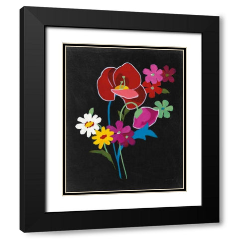 Alpine Bouquet II Black Modern Wood Framed Art Print with Double Matting by Nai, Danhui