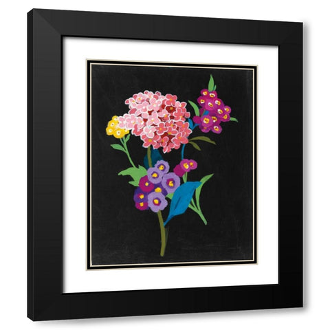 Alpine Bouquet III Black Modern Wood Framed Art Print with Double Matting by Nai, Danhui