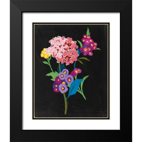 Alpine Bouquet III Black Modern Wood Framed Art Print with Double Matting by Nai, Danhui