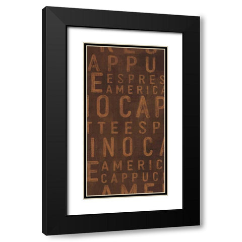 Coffee and Co Step 04A I Black Modern Wood Framed Art Print with Double Matting by Penner, Janelle