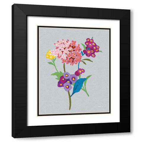 Alpine Bouquet III Gray Black Modern Wood Framed Art Print with Double Matting by Nai, Danhui