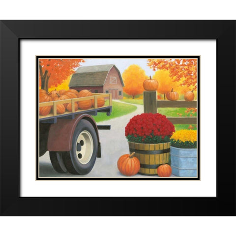Autumn Affinity I Black Modern Wood Framed Art Print with Double Matting by Wiens, James