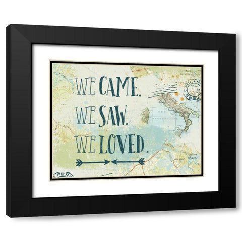 Map Sentiments III v2 Black Modern Wood Framed Art Print with Double Matting by Pertiet, Katie