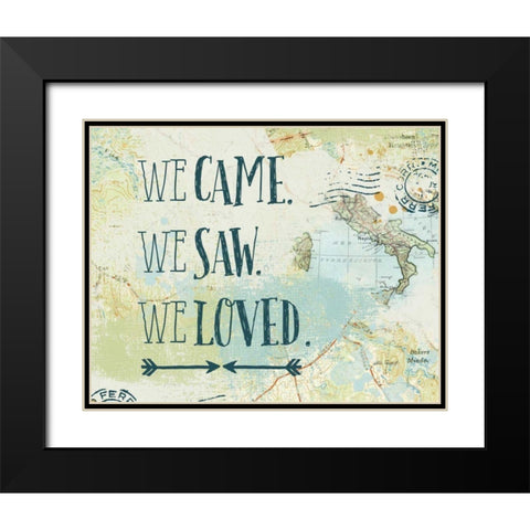 Map Sentiments III v2 Black Modern Wood Framed Art Print with Double Matting by Pertiet, Katie