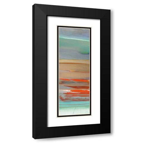 Layers II Black Modern Wood Framed Art Print with Double Matting by Maye, Jo