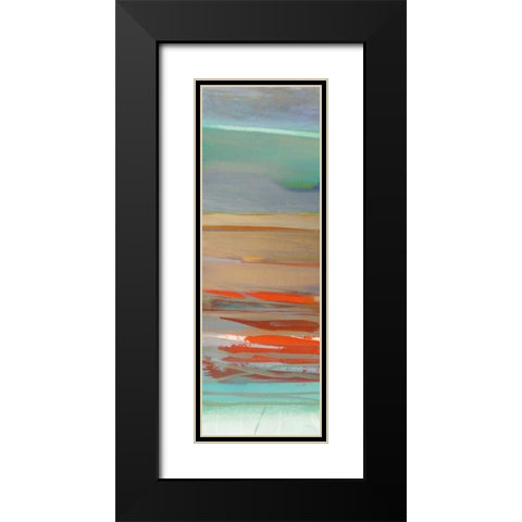 Layers II Black Modern Wood Framed Art Print with Double Matting by Maye, Jo