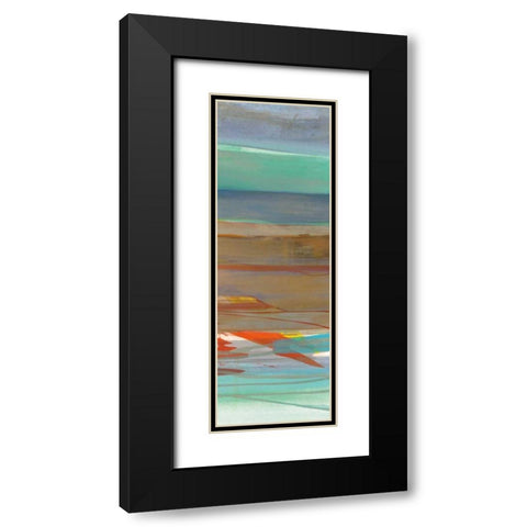 Layers III Black Modern Wood Framed Art Print with Double Matting by Maye, Jo