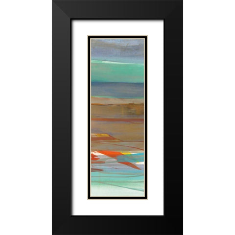 Layers III Black Modern Wood Framed Art Print with Double Matting by Maye, Jo