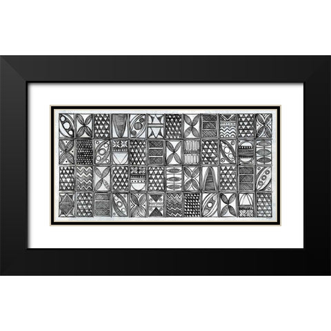 Patterns of the Amazon I BW Black Modern Wood Framed Art Print with Double Matting by Lovell, Kathrine